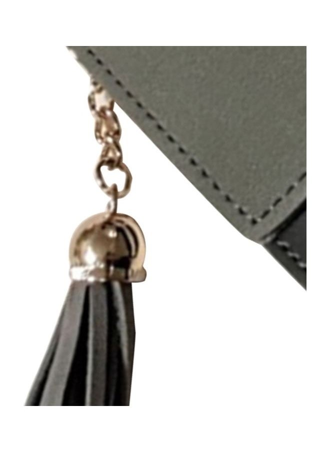 NIBEMINENT Trifold PU Leather Coin Purse Grey  - Image 4