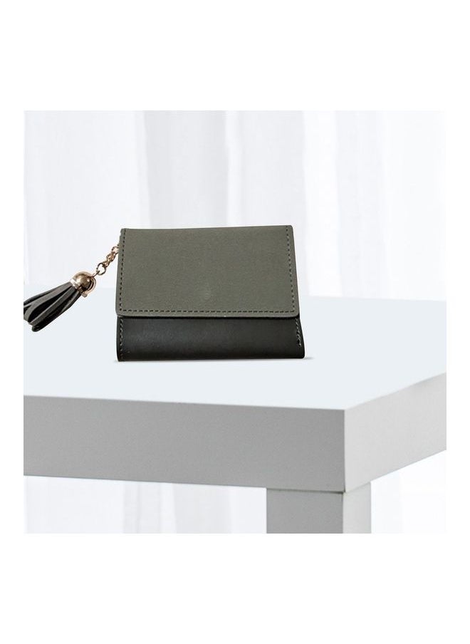 NIBEMINENT Trifold PU Leather Coin Purse Grey  - Image 5
