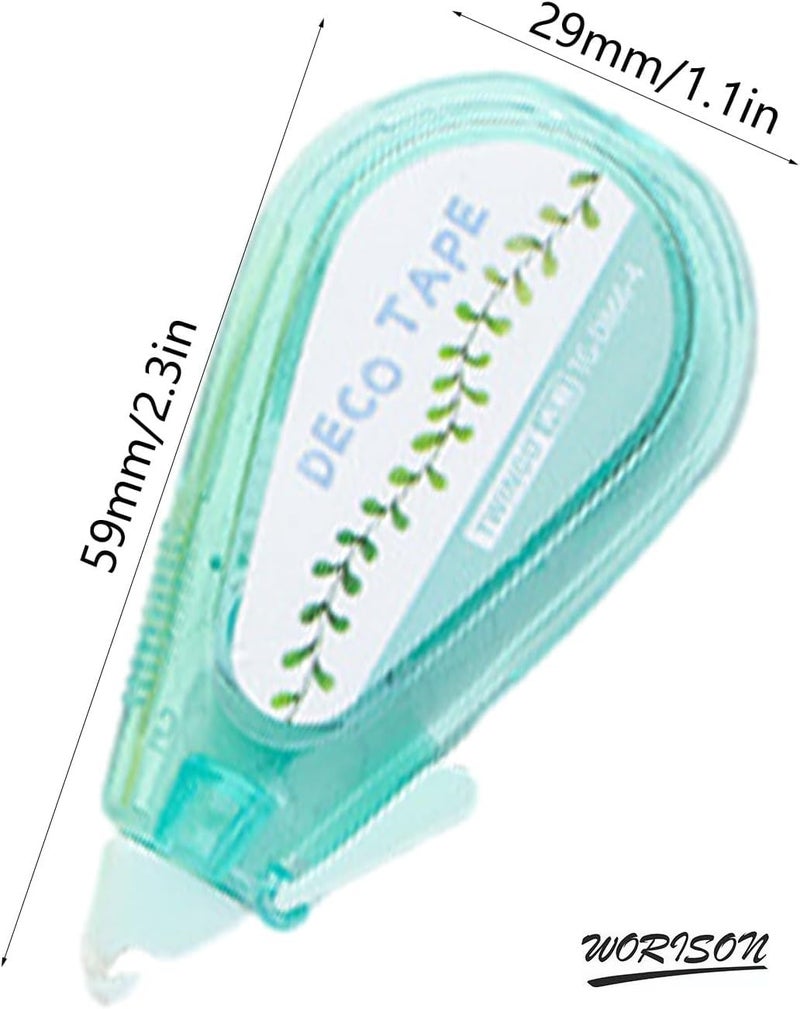 worison 6pc Lace Decoration Cute Designs Correction Tape Colorful Decoration Tape Pen Colorful Pattern Set - Image 5