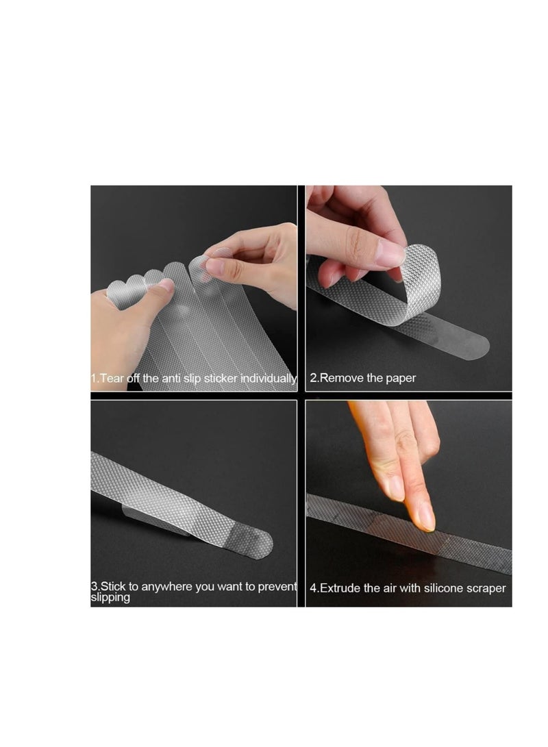 Suntown Anti Slip Strips Tapes for Bathtubs Showers Stairs Floors, Easy to Remove -15 Pieces - Image 2