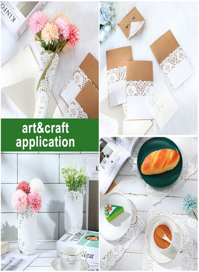 Aedida 350 Pcs Paper Doilies Assorted Sizes White Disposable Lace Decorative Doilies Bulk for Dessert Trays Tables Serving Tray Plates Wedding Birthday Cakes Food Tableware Decoration - Image 5