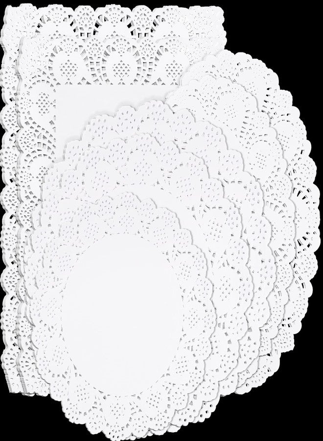 Aedida 350 Pcs Paper Doilies Assorted Sizes White Disposable Lace Decorative Doilies Bulk for Dessert Trays Tables Serving Tray Plates Wedding Birthday Cakes Food Tableware Decoration - Image 1