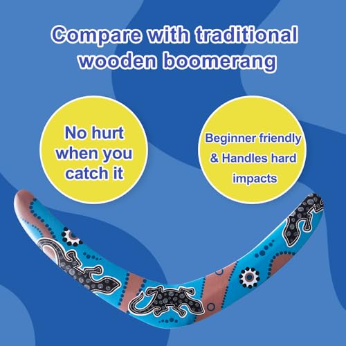 Xarfxco Boomerang for Adults and Kids Boomerangs for Outdoor Sports Games Good Choice for Family activies for Boys and Girls Easy to Throw EVA Foam Different with Wooden Boomerang - Image 5