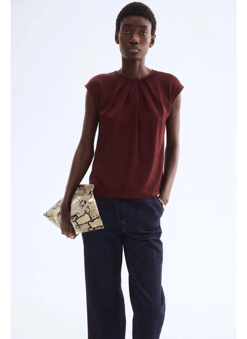 اتش اند ام Pleat-front blouse