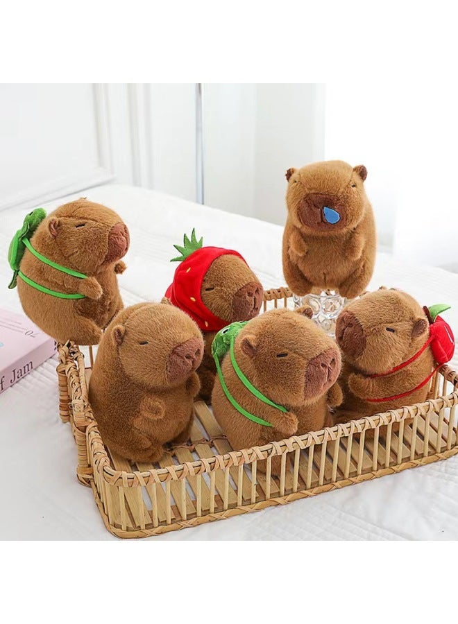 Boutique Doll Machine Doll Plush Batch Eight-inch Grasping Machine Doll Plush Toy Cute Wedding Sprinkling Doll-Specifications:Capybara Series-Color:Mix And Match Delivery - Image 1
