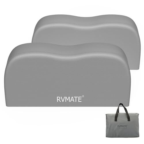 RVMATE أغطية إطارات RVMATE RV، غطاء عجلة مزدوج المحور (عبوة 2) يناسب إطارات بقطر 27"-30"، أغطية إطارات مزدوجة مقاومة للماء ومضادة للأشعة فوق البنفسجية باللون الرمادي، ملحقات RV للشاحنة/المقطورة - Image 1
