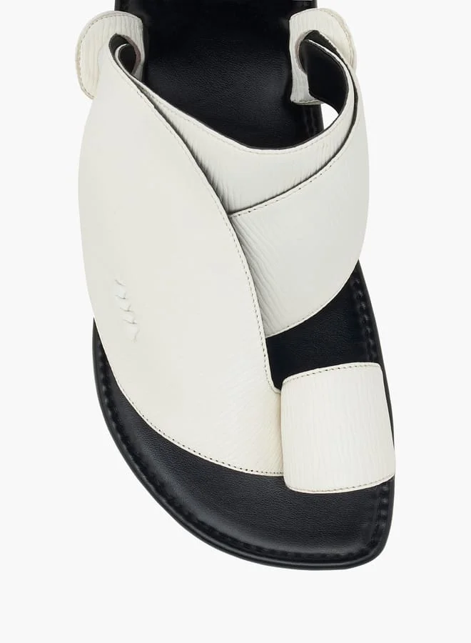 LBL by Shoexpress Men Textured Slip-On Arabic Sandals with Toe Loop