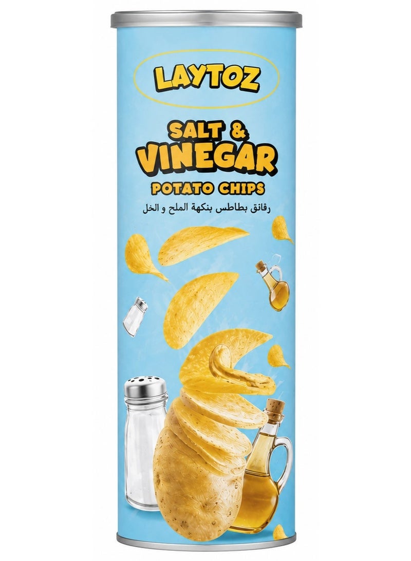 LAYTOZ Salt and Vinegar Potato Chips 100g - Image 1