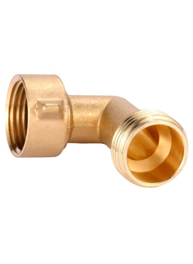 Sanpaint 2 Pack Garden Hose Elbow Connector 90 Degree, 3/4" Heavy Duty Brass Adapter with 4 O-Rings, Solid Brass Garden Hose Elbow - Image 3