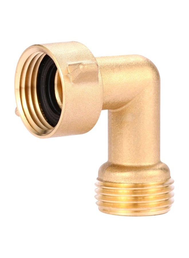Sanpaint 2 Pack Garden Hose Elbow Connector 90 Degree, 3/4" Heavy Duty Brass Adapter with 4 O-Rings, Solid Brass Garden Hose Elbow - Image 5