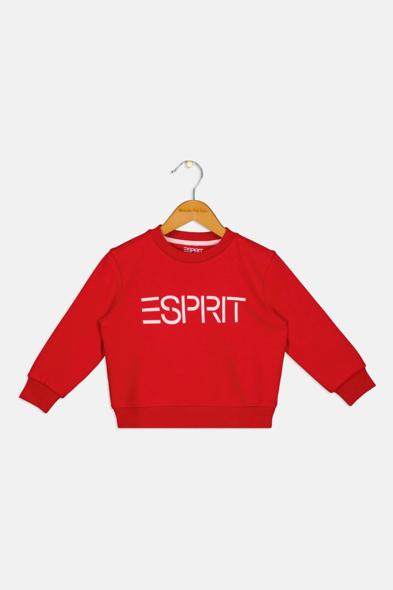 ESPRIT Kids Boy Brand Logo Sweatshirt, Red - Image 1