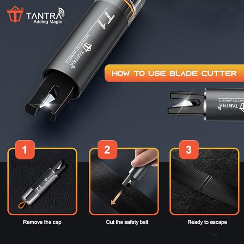 TANTRA Emergency Car Safety Hammer – Heavy-Duty Seatbelt Cutter & Window Breaker | Multi-Function Auto Escape Tool | Compact & Durable | Essential for Every Vehicle - Image 5