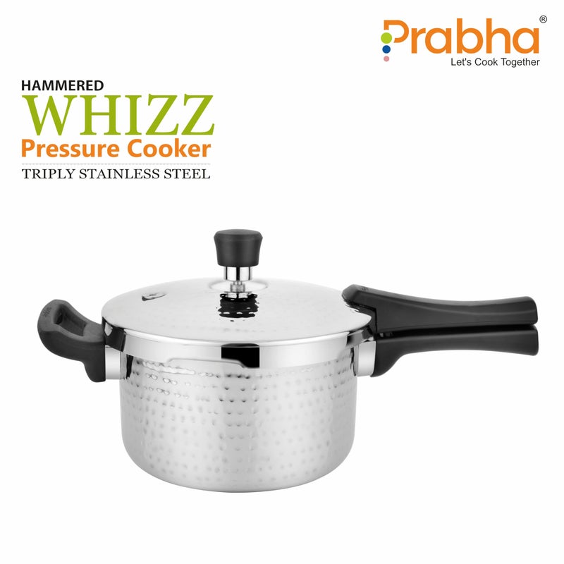 Prabha Stainless Steel Tri-Ply Whizz Pressure Cooker, 6L - Fast Cooking, Safe, Durable, Easy To Clean - Image 2