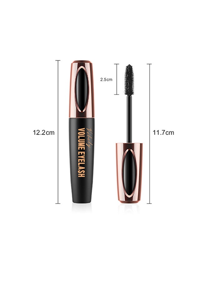فايبلي 4D الألياف الحريرية ماسكارا ماسكارا ماسكارا ماسكارا ماسكارا مقاومة للماء آند تلطيخ مقاوم طويل الأمد لا تقشر الطبيعي لا متكتل ، طوال اليوم ممتلئ بشكل رائع (أسود) - Image 5