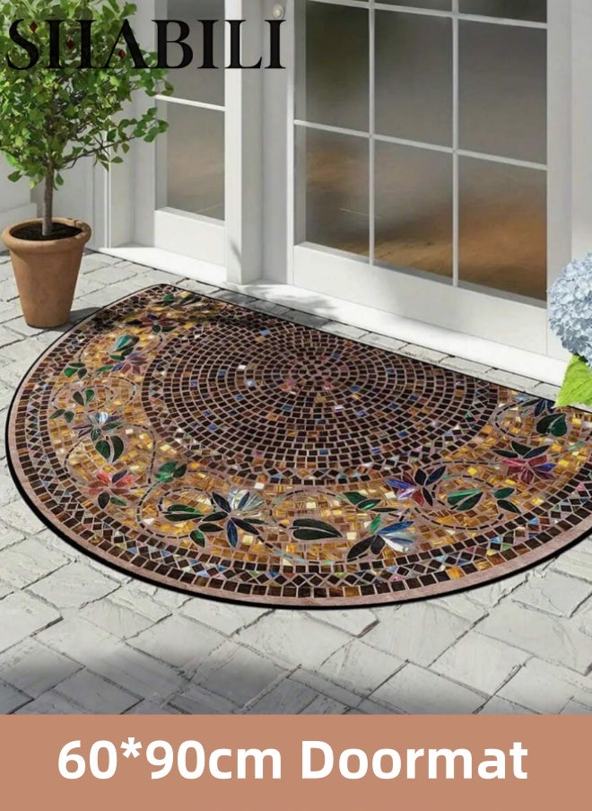 شبيلي دعاسة باب مقاس 60×90 سم من البوليستر، حصيرة ترحيبية داخلية، سجادة مدخل، حصيرة أرضية مناسبة للباب الأمامي، الحمام، المطبخ، غرفة النوم، وغرفة المعيشة – متينة وأنيقة - Image 1