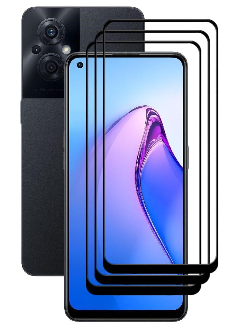 ACLIX 3 Pieces Antistatic ESD Dustproof Premium Quality High Definition Tempered Glass Screen Protector Designed For Oppo Reno8 Z - Image 1