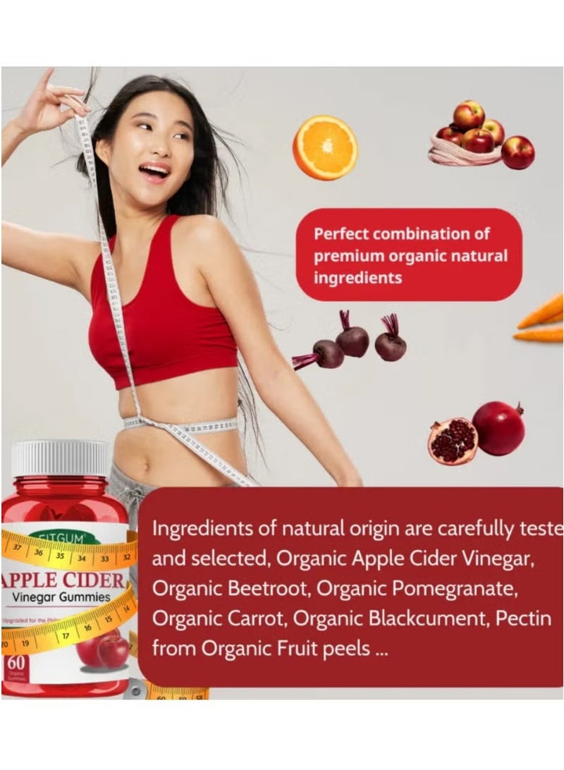 FIT GUM Apple Cider Vinegar Gummies by FitGum – 60 Gummies | Natural Health & Weight Management Formula - Image 5