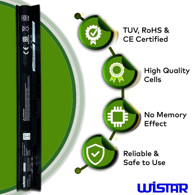 Wistar بطارية لـ HP 800049-001 K104 800010-421 KI04 KIO4 HSTNN-LB6R 17-G121WM TPN-Q160 TPN-Q158 TPN-159 TPN-Q161 TPN-Q162 HSTNN-DB6T 800050-001 – خلايا متميزة [4 خلايا] - Image 3