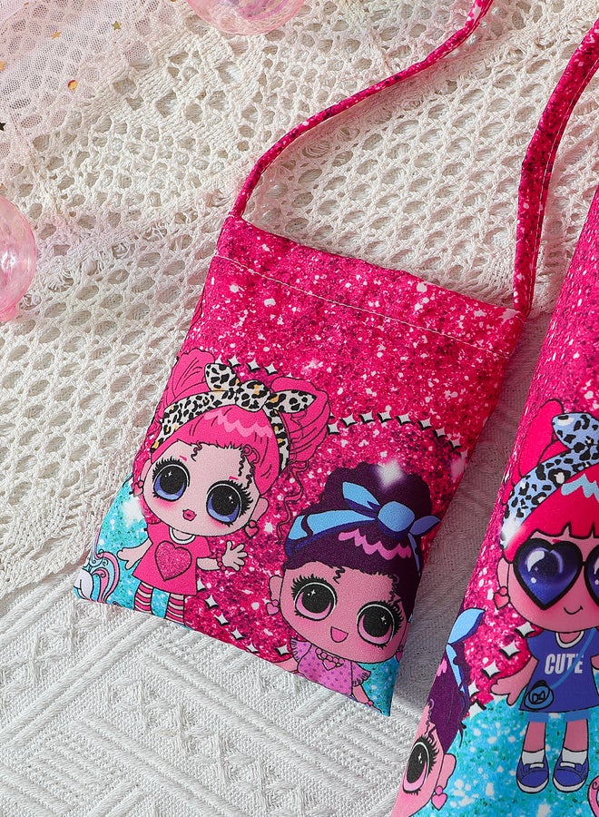 تايك تو فستان ميدي مزين بألوان متضاربة بياقة دائرية مع حقيبة - Image 4