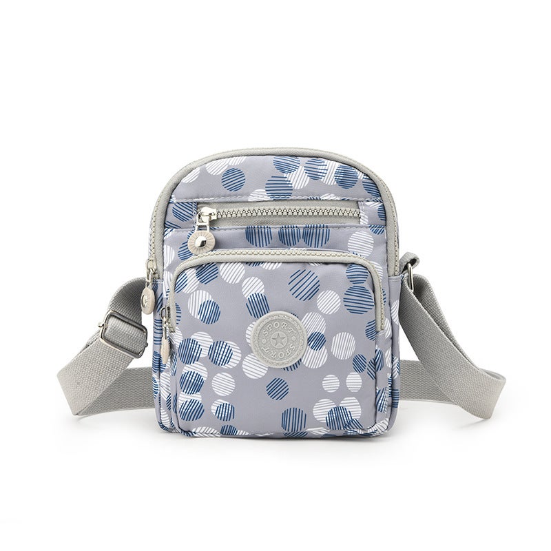 2024 Small Bag New Mobile Phone Bag Vertical Waterproof Nylon Cloth Shoulder Crossbody Bag Multi-Level Women'S Bag Small Change Bag - Image 1