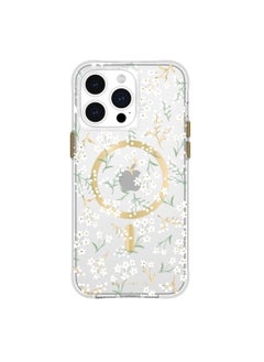 iPhone 15 Pro Max Case- Printed in full color and foil stamped - Imported - Petite Fleurs with Magsafe