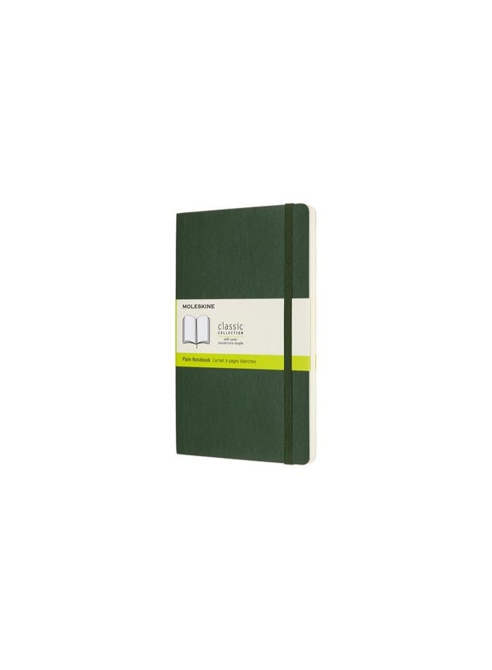 MOLESKINE Large Notebook Plain Pages Myrtle Green Soft Cover 192 Pages - Image 1