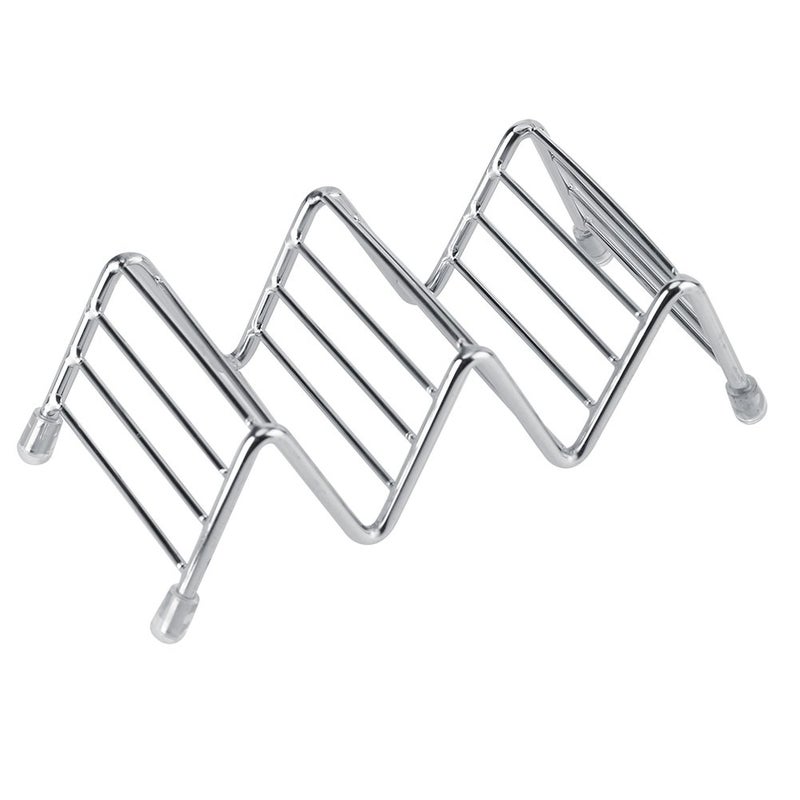 Wave Shape Stainless Steel Taco Holder 2 3 Grids Stand Keeps Tacos Upright Easy Clean - Image 2