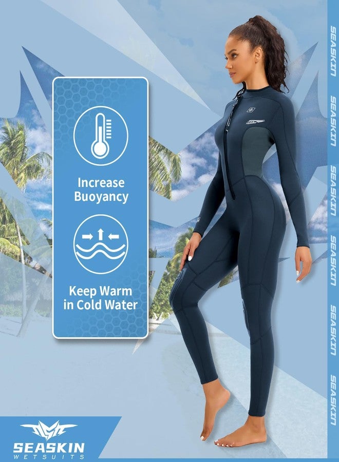 Seaskin Wetsuits for Womens 2mm Front Zip Full Body Diving Suits - Image 3