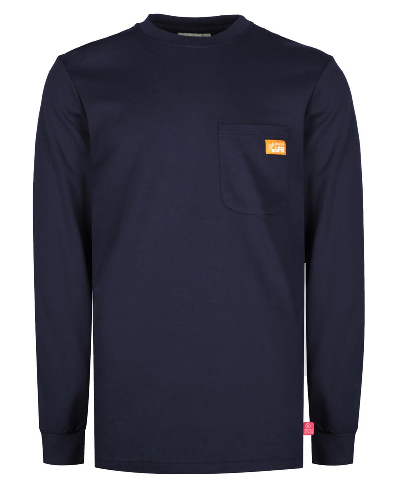 Titicaca FR Shirts Flame Resistant T Shirts 100% Cotton Men's Pre-Washed Navy Fire Retardant T-Shirts - Image 1