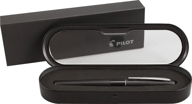 PILOT Metropolitan Collection Fountain Pen, Black Barrel, Classic Design, Medium Nib, Black Ink (91107) - Image 2