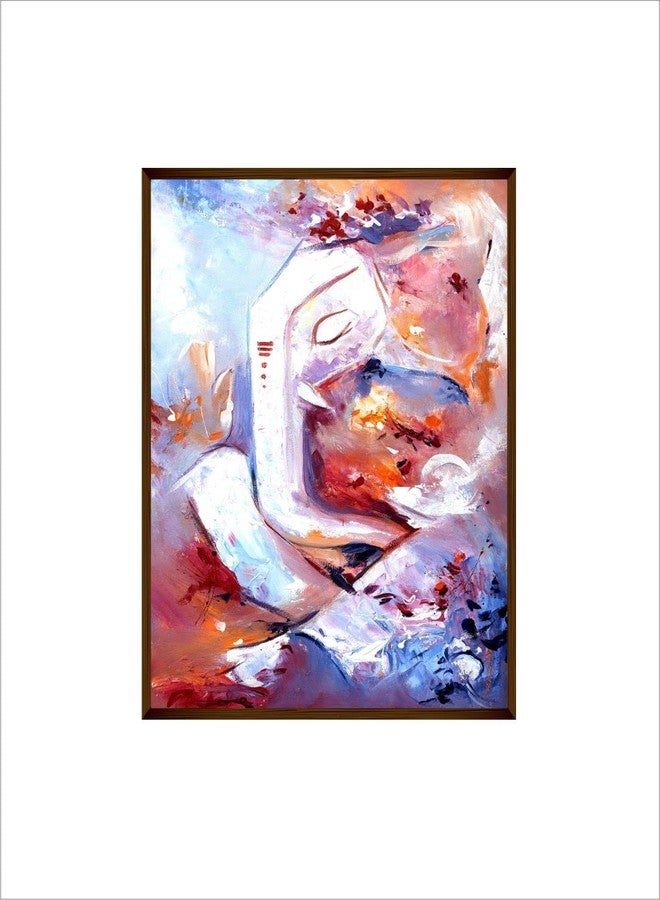 Artsense Painting for wall decoration Ganesh ji Spiritual Abstract wall painting for living room big size painting for home decoration with frame-Multicolor -20x30 inches/(50x71cm) - Image 2