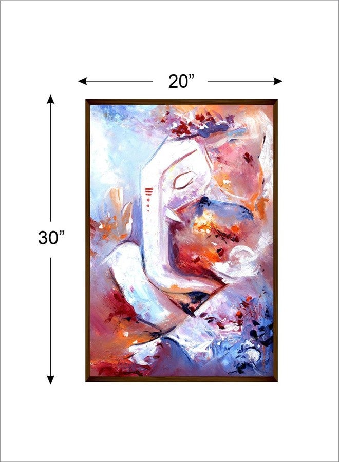 Artsense Painting for wall decoration Ganesh ji Spiritual Abstract wall painting for living room big size painting for home decoration with frame-Multicolor -20x30 inches/(50x71cm) - Image 1