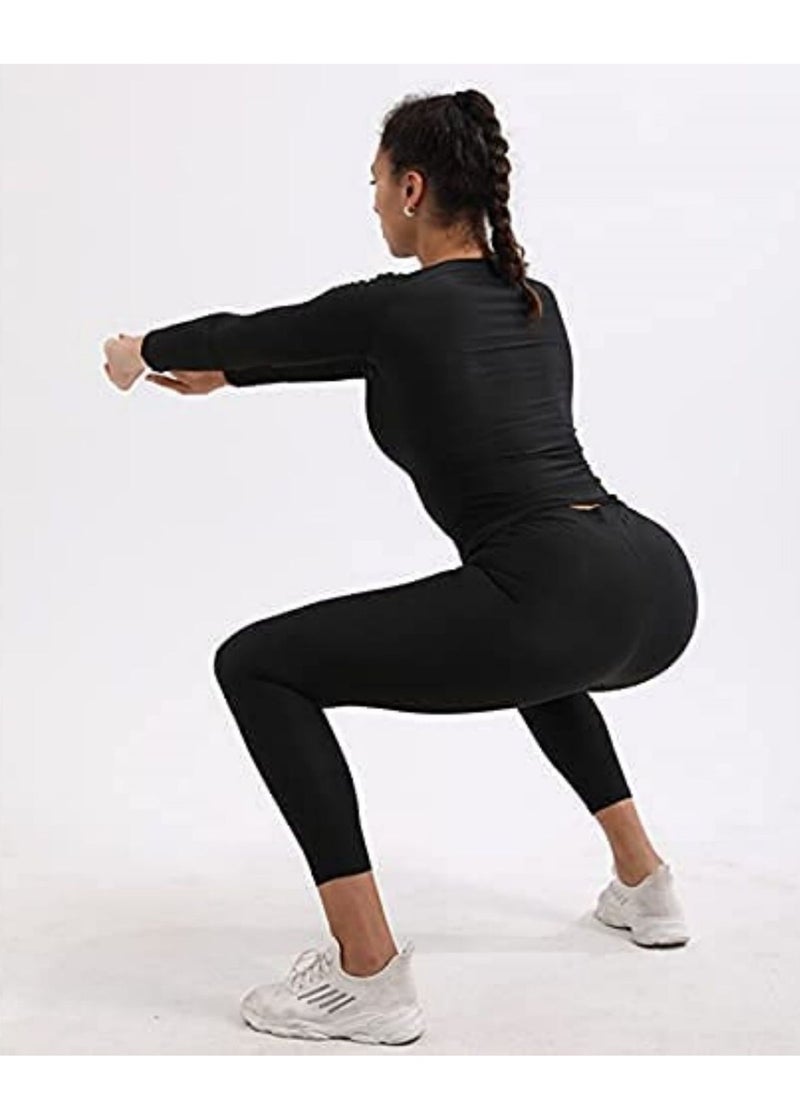 SYOSI - Sauna Suit for Women Sweat Vest Long Sleeve Shirt Workout Slimming Tops Body Shaper Exercise Gym Fitness for Optimal Gym Performance, Recovery, and Accelerated Calorie Burn LXL - Image 1