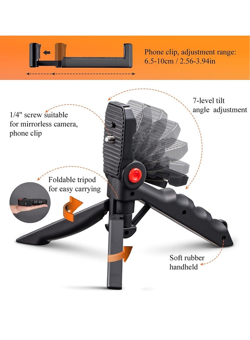 Vlogging Kit Smartphone Camera Video Vlogging Kit for iPhone/Android with Light + Microphone + Tripod + Phone Holder for Vlogging/YouTube/Tiktok/Facebook/Camera - Image 5