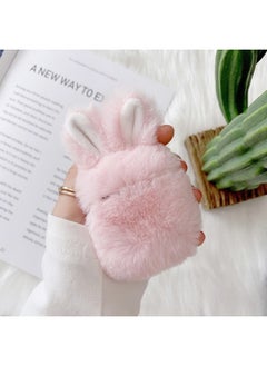 Plush Rabbit Ears AirPods Pro Headphone Cover For Apple 2/3/4 Generation Bluetooth Protective Cover Creative Drop-resistant-Color:Plush Rabbit Ears Pink-Applicable Model:Airpods Pro