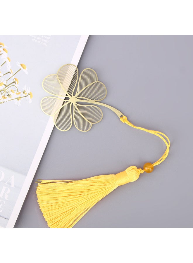HELPS Creative Stationery Hollow Metal Bookmark Crafts Wenchuang Small Fresh Yellow Bookmark Exquisite Gift For Students - Image 1