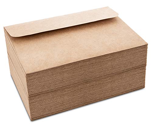 Sweetzer & Orange A7 Brown Self Seal Envelopes, 100 Pack, 5x7 Inches(True 5.25 x 7.25 in.), Kraft 150gsm, Blank Envelopes for Invitations, Wedding, and Mailing - Image 3
