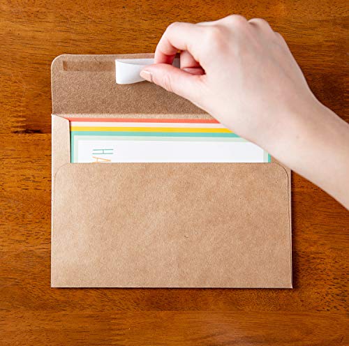 Sweetzer & Orange A7 Brown Self Seal Envelopes, 100 Pack, 5x7 Inches(True 5.25 x 7.25 in.), Kraft 150gsm, Blank Envelopes for Invitations, Wedding, and Mailing - Image 4