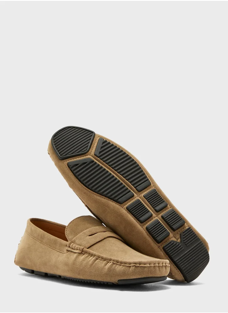 Robert Wood Faux Suede Loafers