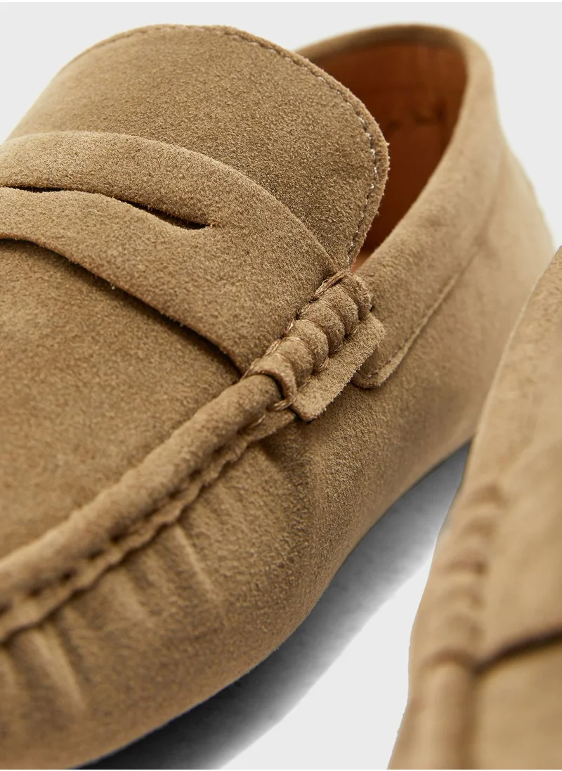 Robert Wood Faux Suede Loafers