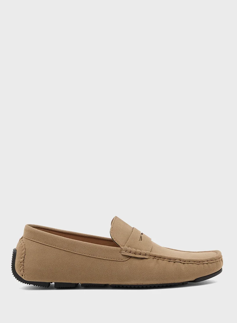 Robert Wood Faux Suede Loafers