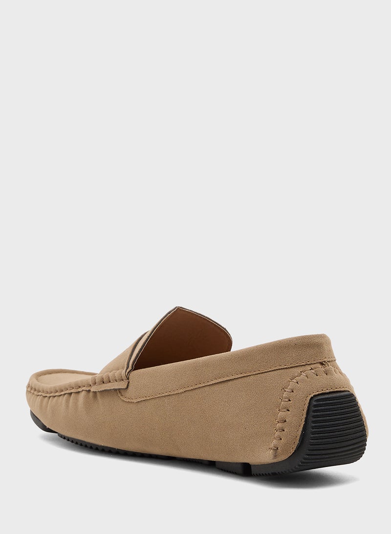 Robert Wood Faux Suede Loafers  - Image 2