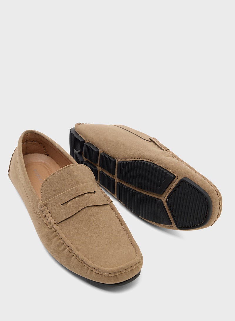 Robert Wood Faux Suede Loafers  - Image 3