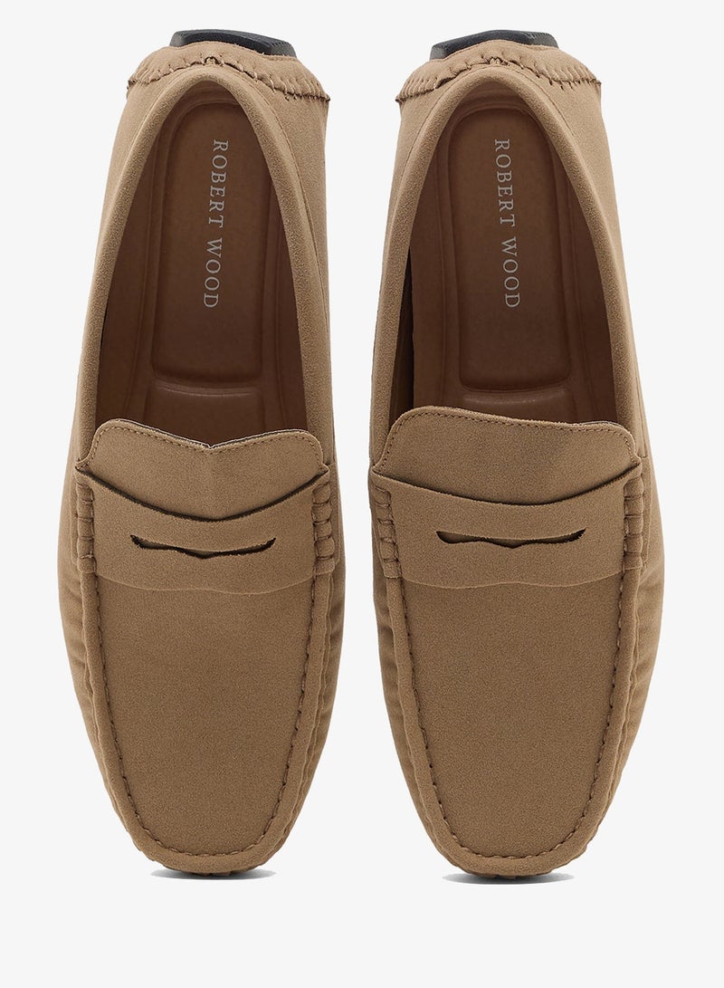 Robert Wood Faux Suede Loafers - Image 4