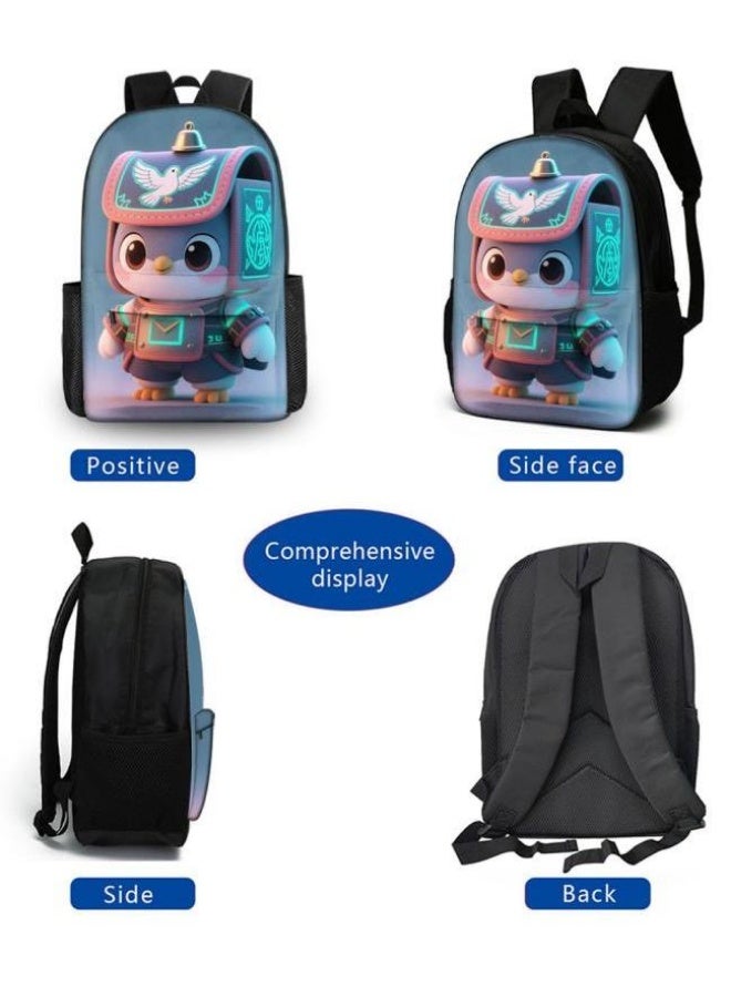 Bright Li Fire Unlock the new fashion of childish fun! Three-piece set of bags, cartoon elements for children and teenagers (students, children, friends' outings, mountain climbing, schooling, etc. can be used) - 92 - Image 3