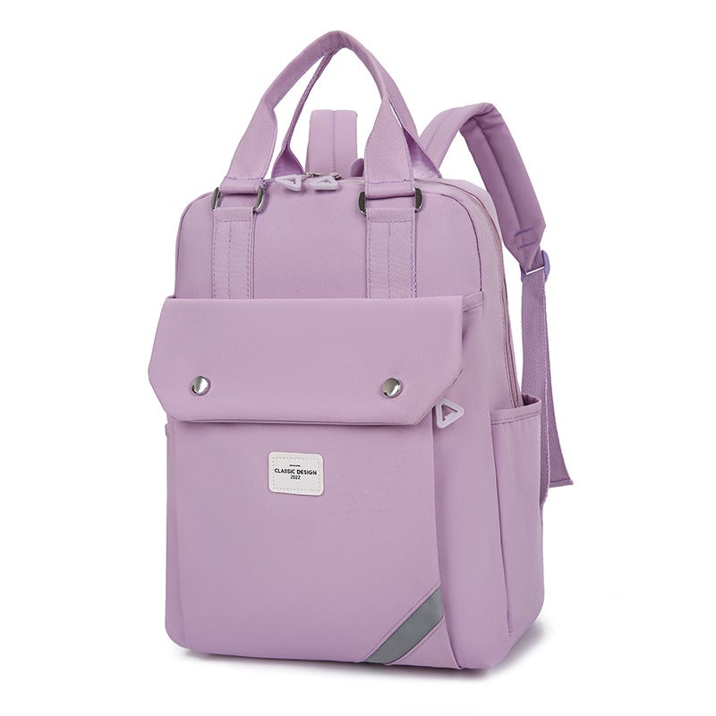 Oxford Fabric Backpack for Women Water-Resistant College Bookbag Purple 