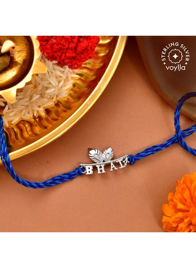 VOYLLA 925 Sterling Silver Stunning Bhai Thread Rakhi