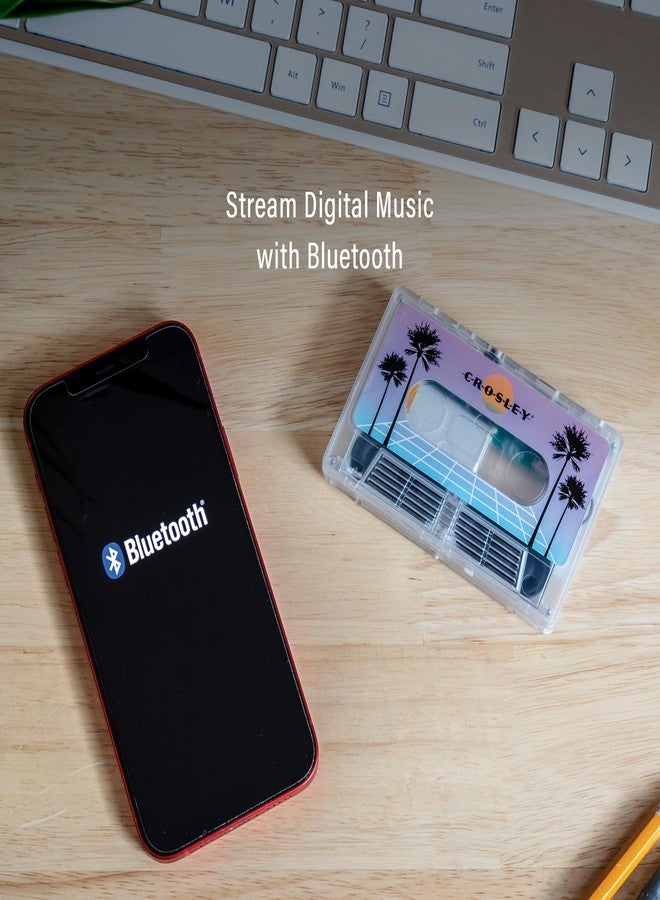 Crosley CR3045TL-VW Cassette Tape Portable Wireless Bluetooth Speaker, Vaporwave Translucent - Image 3