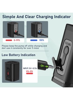 SYOSI Electric Air Pump for Inflatables, Portable Rechargeable 1600mAh Battery for Space Hopper Exercise Ball, Inflate Deflate Mini Pumps for Pool Floats Air Bed, Air Mattress Yoga Balls Vacuum Storage Bags  - Image 4