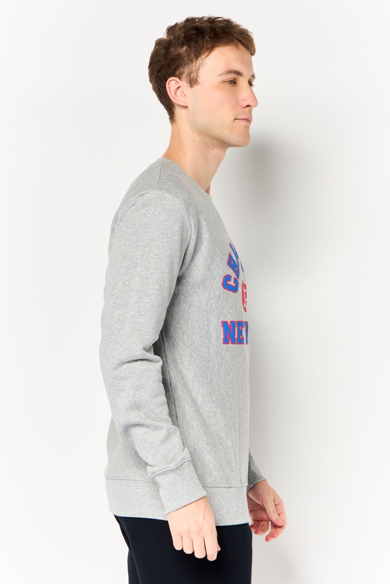 Champion Men Sportswear Fit Long Sleeve Outdoor Sweatshirt, Heather Grey - Image 3